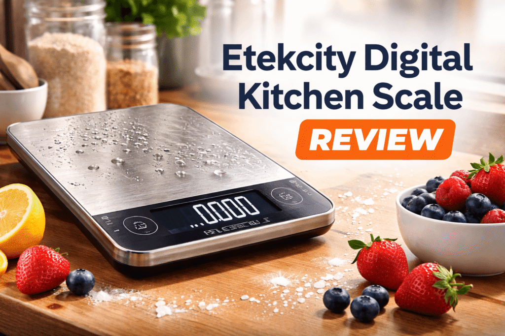 etekcity digital kitchen scale waterproof stainless steel for baking and meal prep