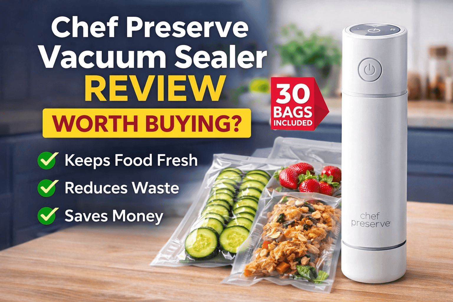 You are currently viewing Chef Preserve Vacuum Sealer Review 2026 — 7 Benefits & Buying Guide