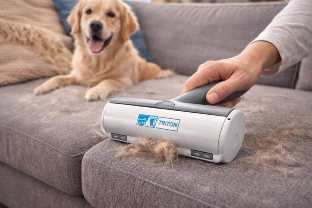 How to Remove Pet Hair from Furniture (10 Easy Methods That Work) 22 triton pet hair remover roller cleaning couch furniture