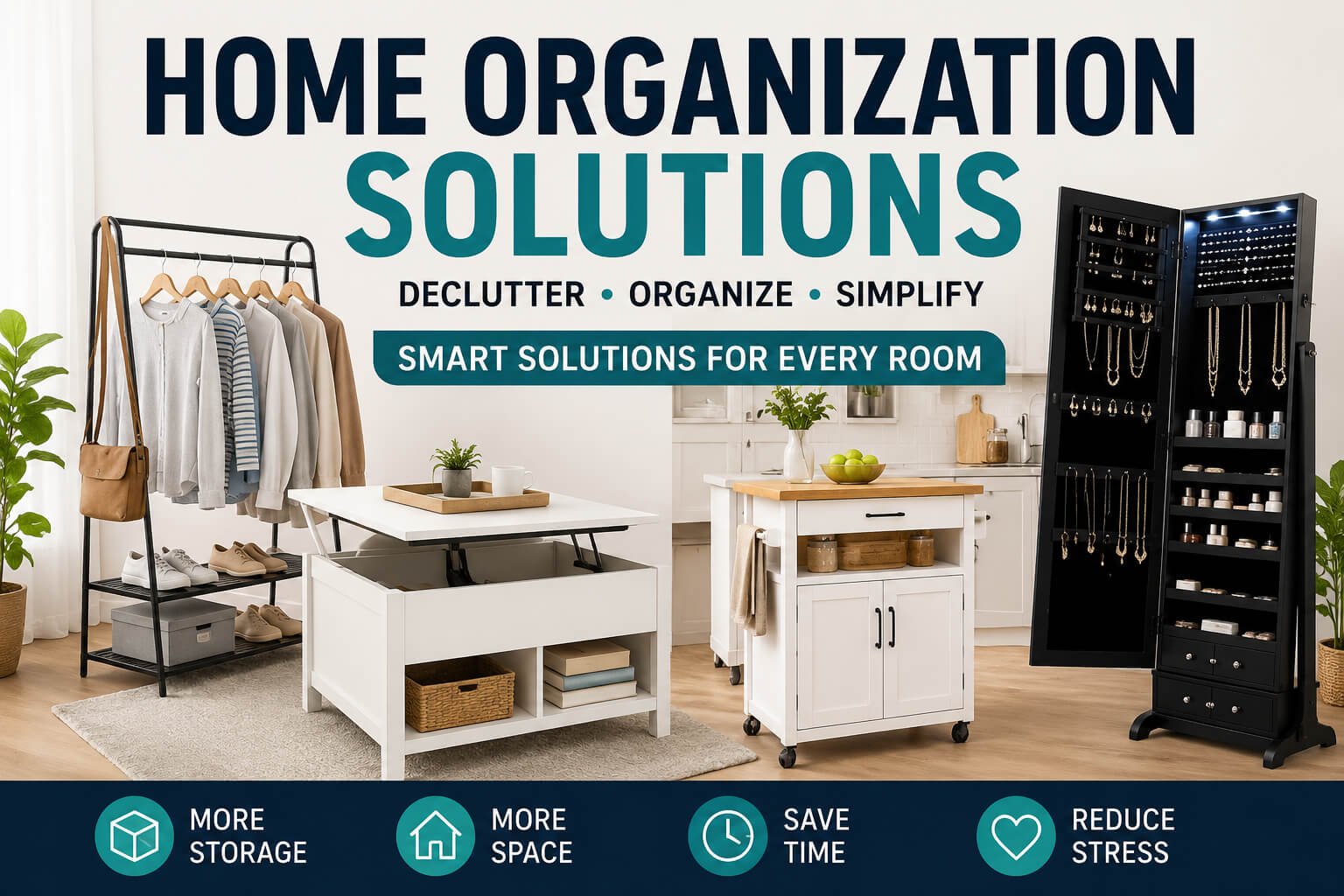 You are currently viewing How to Eliminate Clutter With 4 Home Organization Solutions