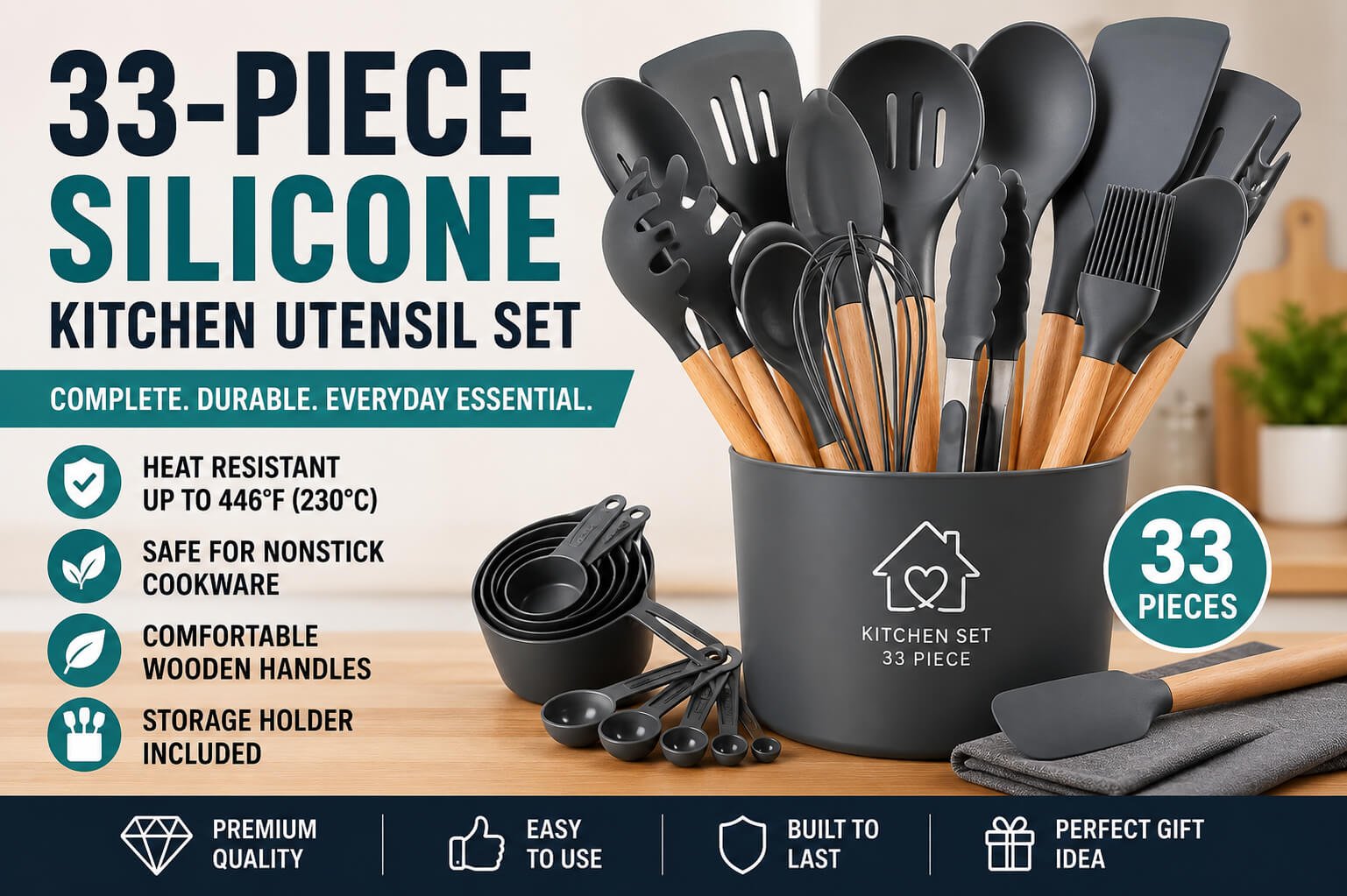 You are currently viewing 33-Piece Silicone Kitchen Utensils Set Review: Is It Worth Buying in 2026?